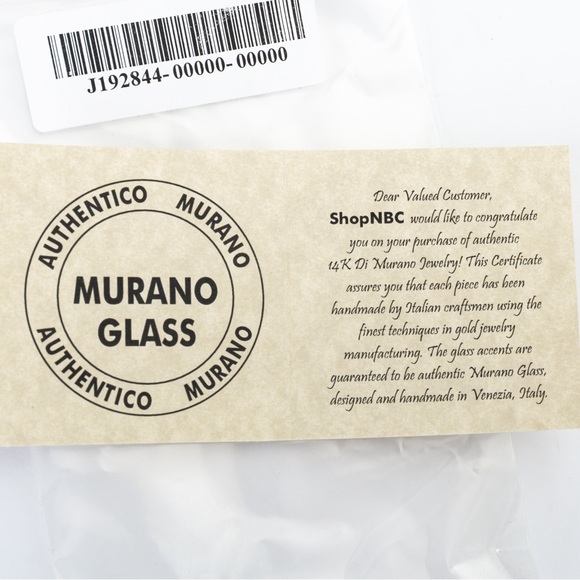 14K Di Murano multistrand gold beaded necklace Murano glass Made in Italy - Picture 14 of 16